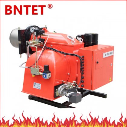 Packaged heavy oil industrial boiler burner