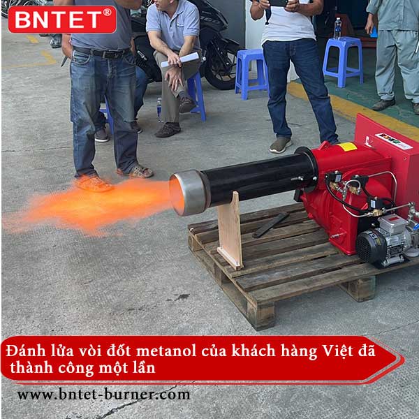 Vietnamese customer's methanol burner ignited successfully